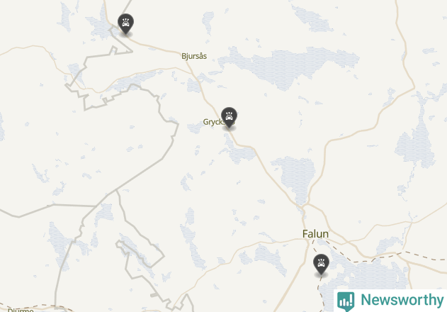 Karta över Falu kommun