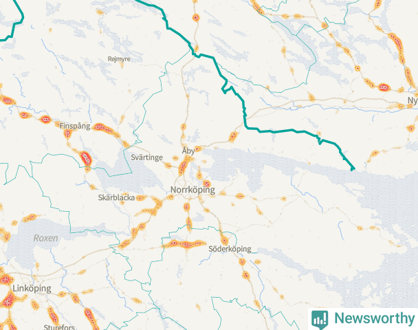 Karta över Norrköpings kommun