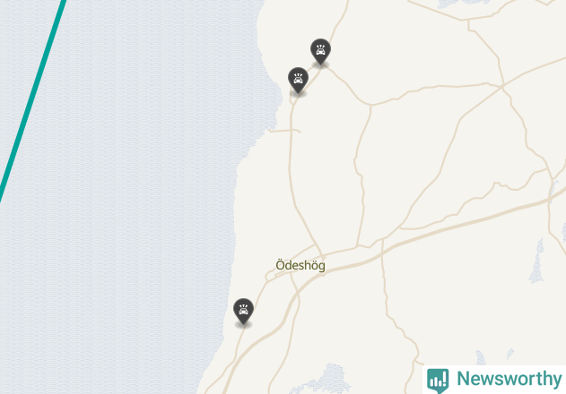 Karta över viltolyckor i Ödeshögs kommun