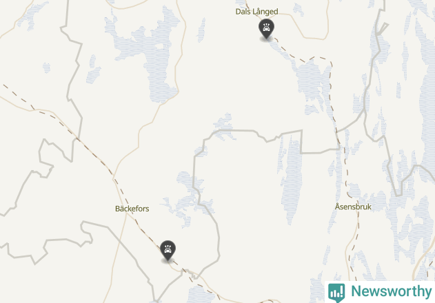 Karta över viltolyckor i Bengtsfors kommun