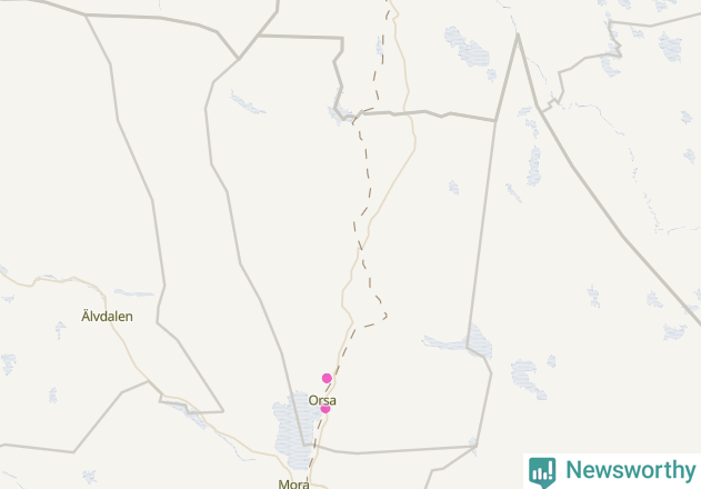 Karta över Orsa kommun