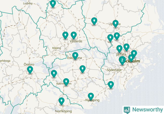 Karta över Eskilstuna kommun