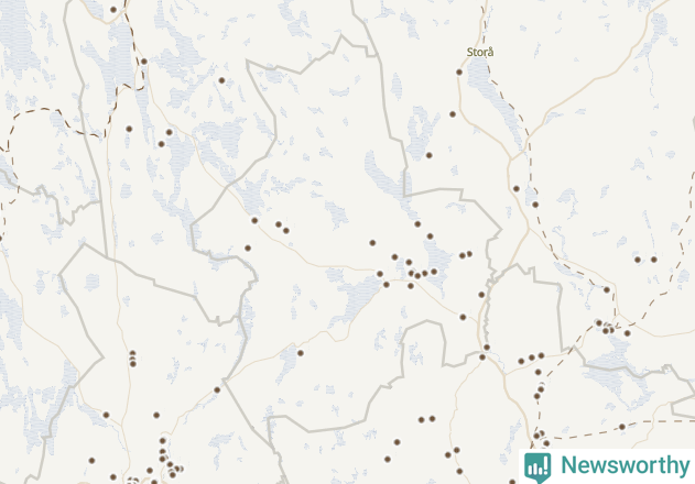 Karta över Nora kommun