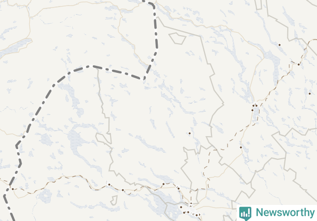 Karta över Krokoms kommun