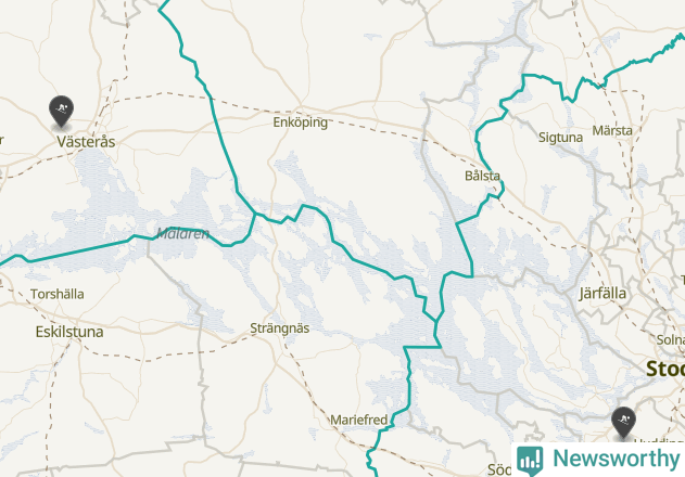 Karta över Håbo kommun