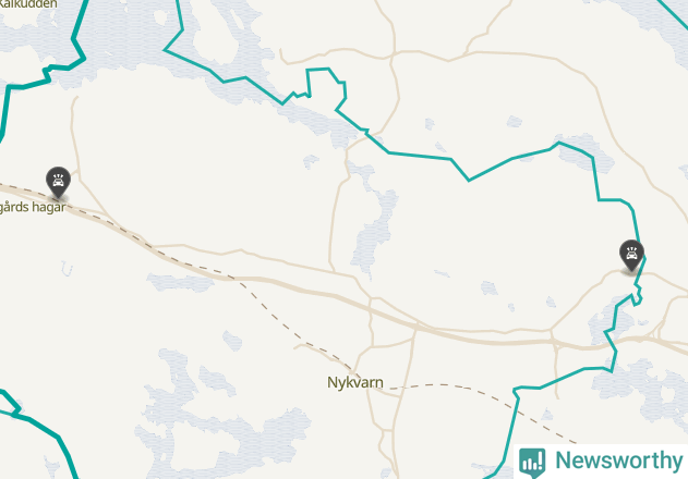 Karta över viltolyckor i Nykvarns kommun