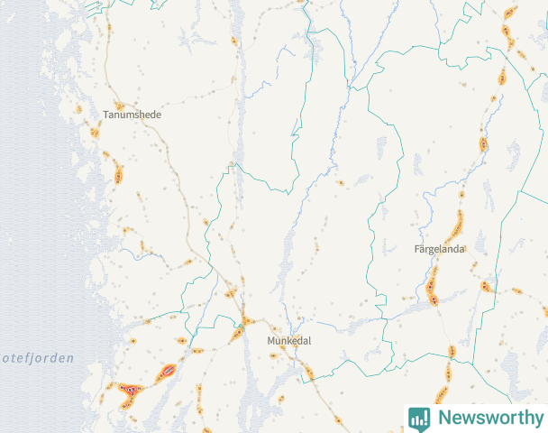 Karta över Munkedals kommun