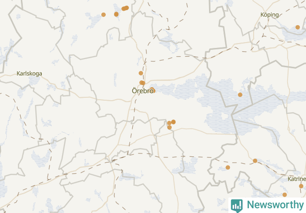 Karta över Örebro kommun