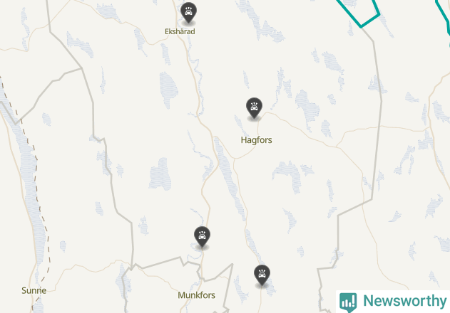 Karta över viltolyckor i Hagfors kommun