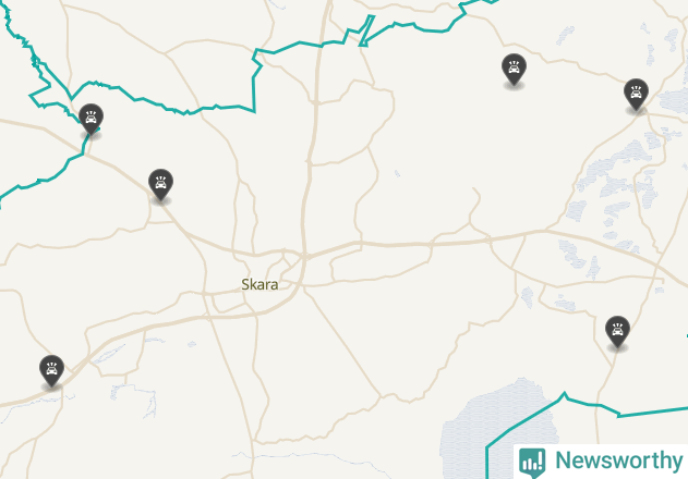 Karta över viltolyckor i Skara kommun