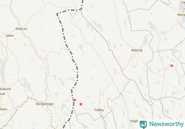 Karta över Torsby kommun