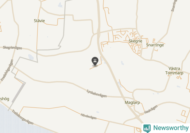 Karta över viltolyckor i Trelleborgs kommun