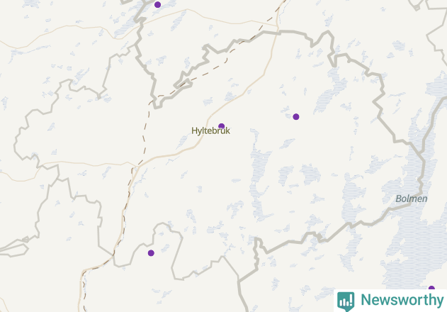 Karta över Hylte kommun