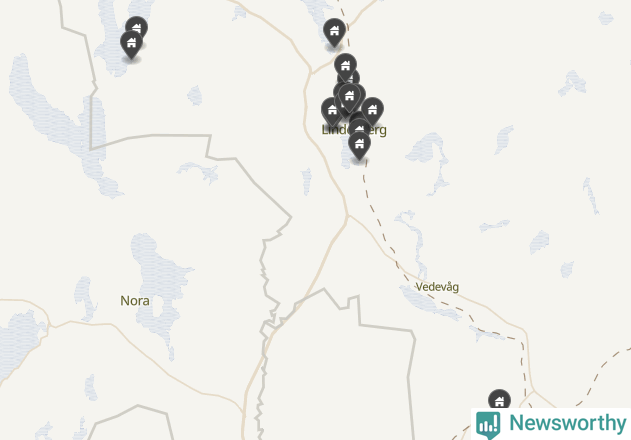 Karta över Lindesbergs kommun
