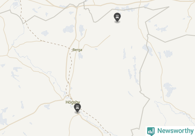 Karta över viltolyckor i Högsby kommun