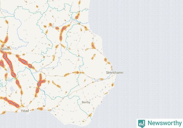 Karta över Simrishamns kommun