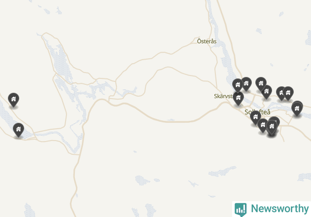 Karta över Sollefteå kommun