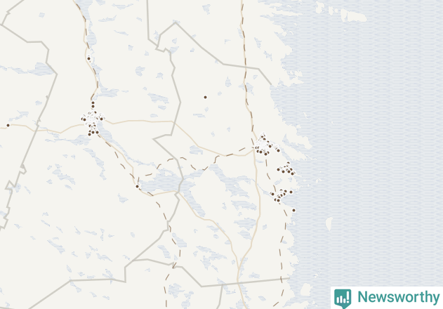 Karta över Söderhamns kommun
