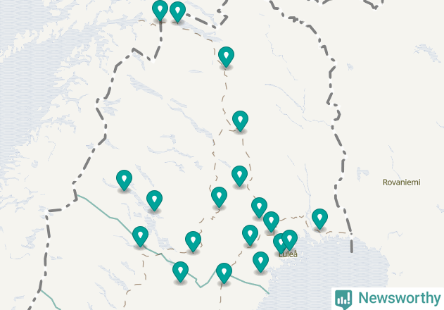 Karta över Arvidsjaurs kommun