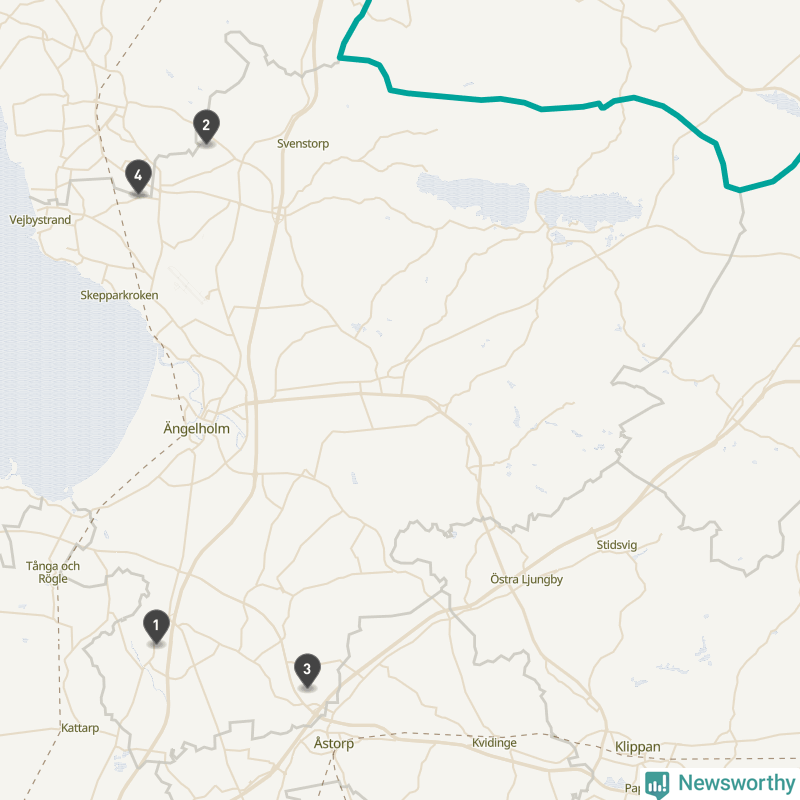 Karta över Ängelholms kommun