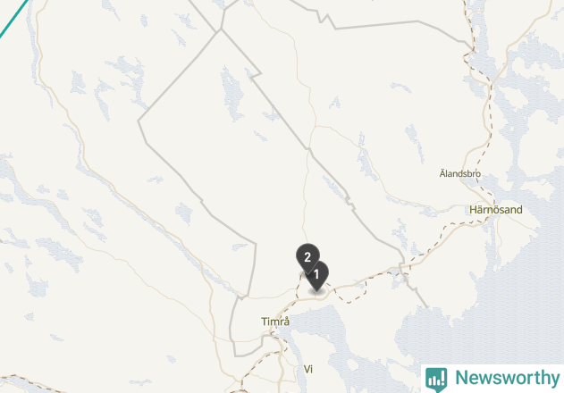 Karta över väderstationer i artikeln