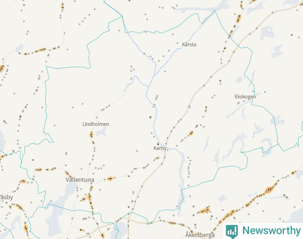 Karta över Vallentuna kommun