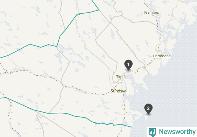 Karta över väderstationer i artikeln