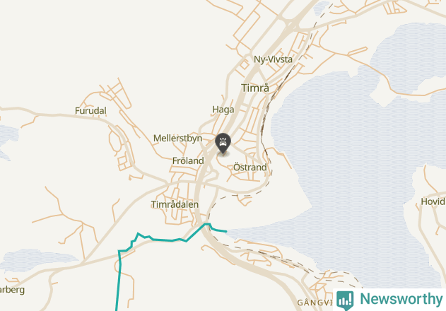 Karta över viltolyckor i Timrå kommun