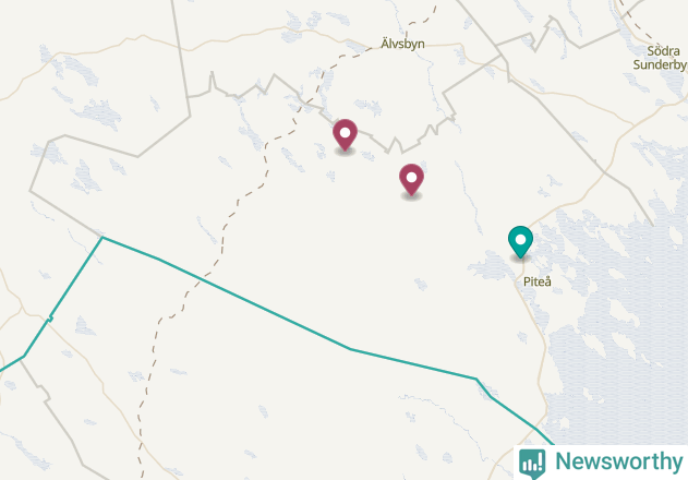 Karta över Piteå kommun