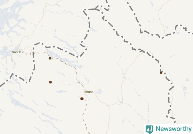 Karta över Kiruna kommun