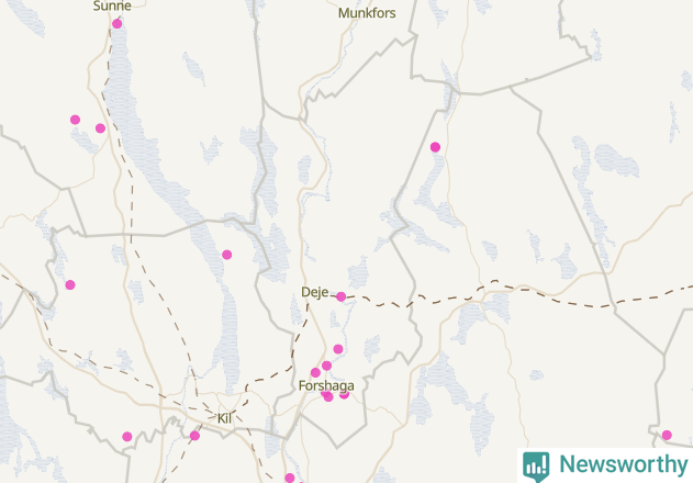 Karta över Forshaga kommun