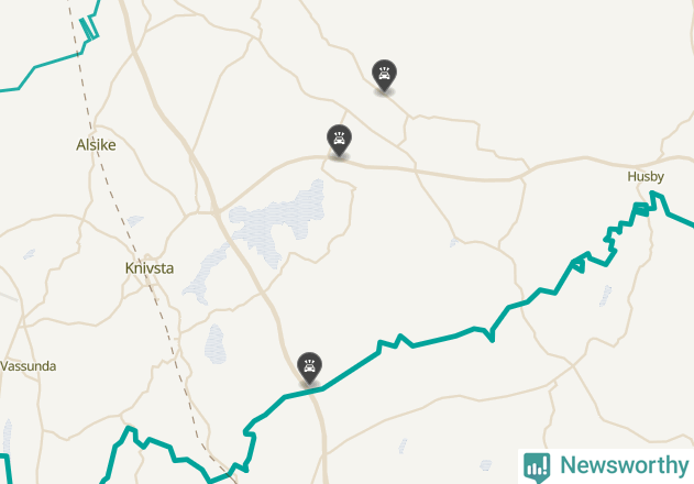 Karta över viltolyckor i Knivsta kommun