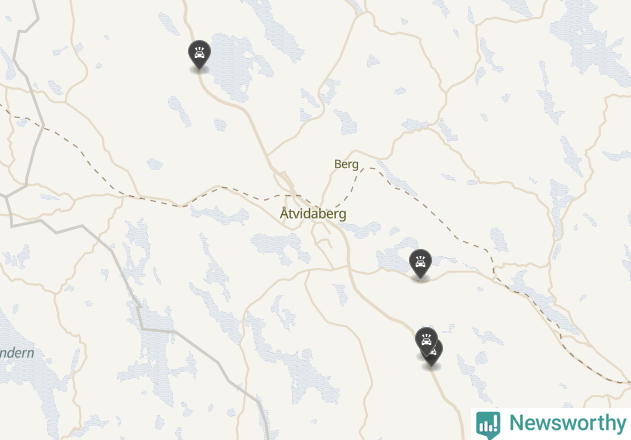 Karta över viltolyckor i Åtvidabergs kommun