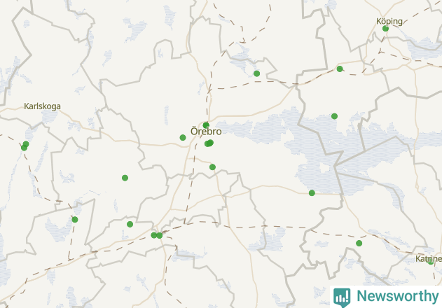 Karta över Örebro kommun