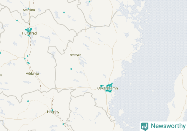 Karta över Oskarshamns kommun