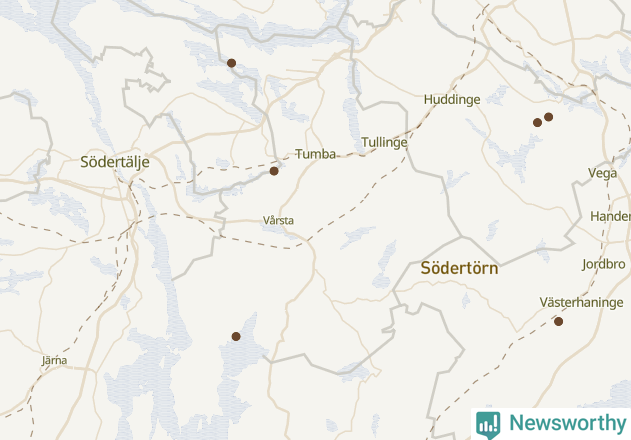 Karta över Botkyrka kommun