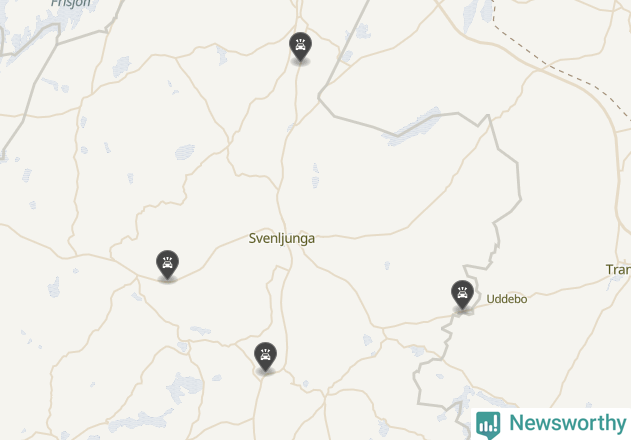 Karta över viltolyckor i Svenljunga kommun