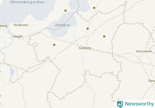 Karta över Grästorps kommun