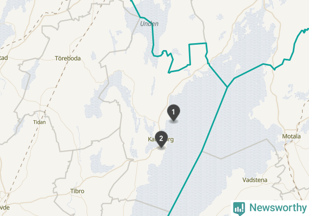 Karta över väderstationer i artikeln