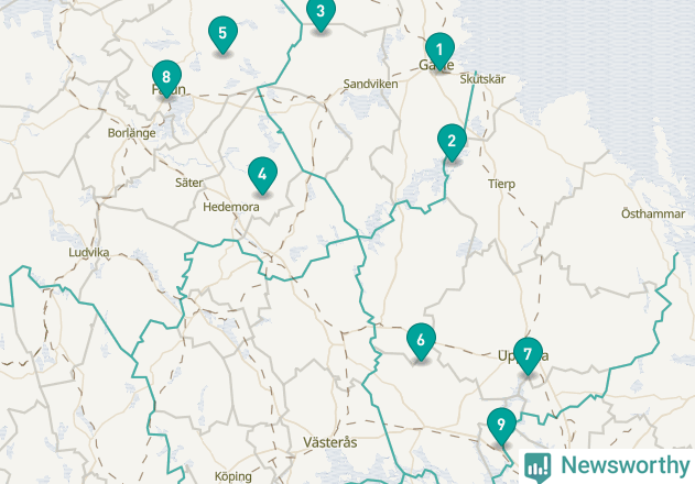 Karta över Älvkarleby kommun