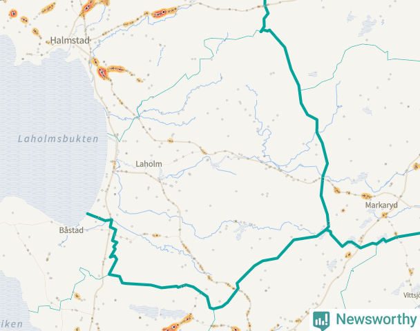 Karta över Laholms kommun