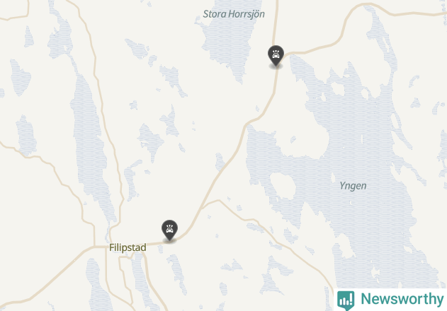 Karta över viltolyckor i Filipstads kommun