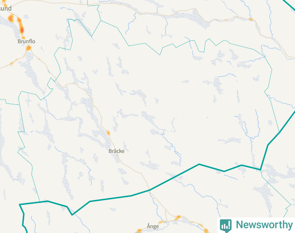 Karta över Bräcke kommun