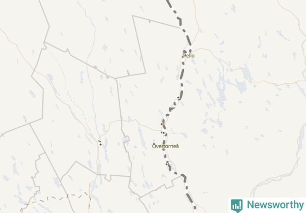 Karta över Övertorneå kommun