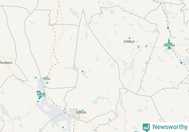 Karta över Rättviks kommun