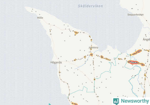 Karta över Höganäs kommun