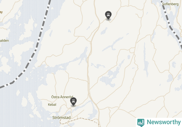 Karta över viltolyckor i Strömstads kommun