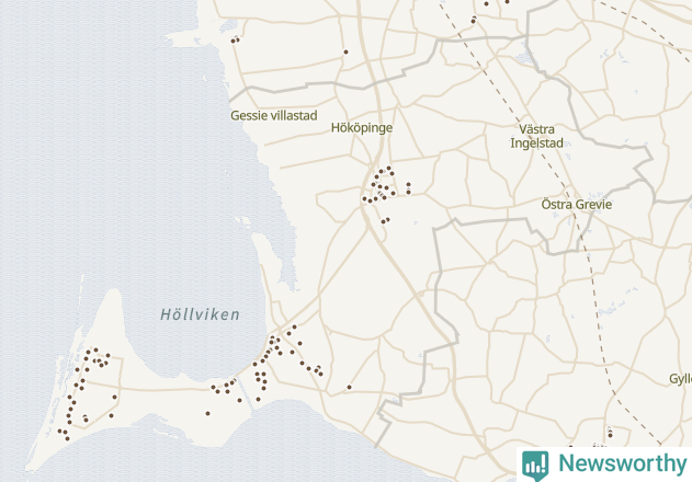 Karta över Vellinge kommun
