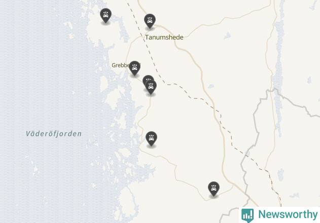 Karta över viltolyckor i Tanums kommun