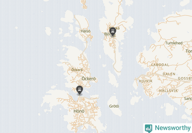 Karta över viltolyckor i Öckerö kommun